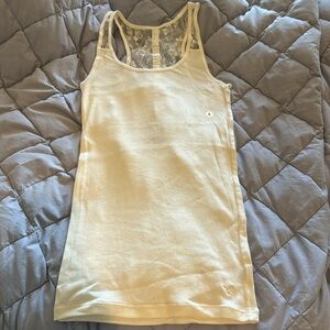 NWT American Eagle Ribbed Lace-Back Tank, size S
